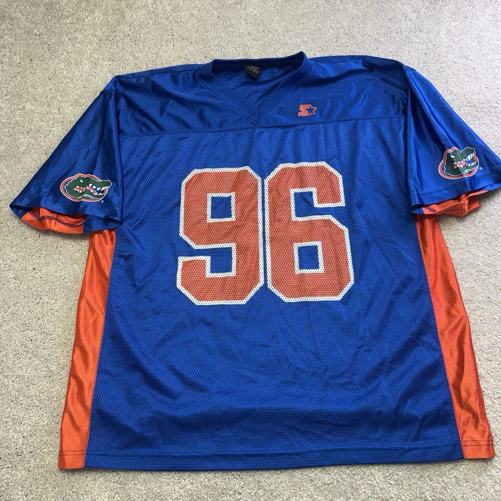 Vintage 90s University Of Florida Gators Starter Football Jersey 2XL Blue